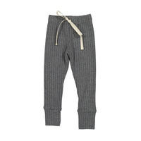 NUNUBIEL Charcoal Ribbed Knit Leggings