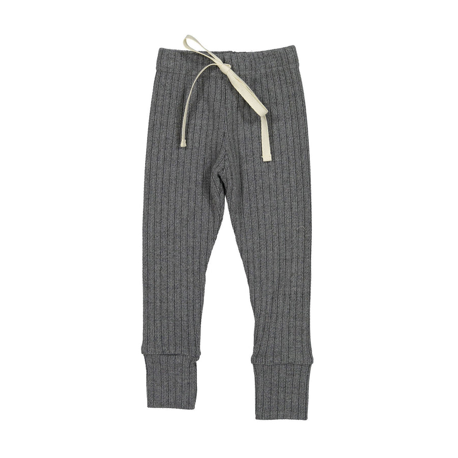 NUNUBIEL Charcoal Ribbed Knit Leggings