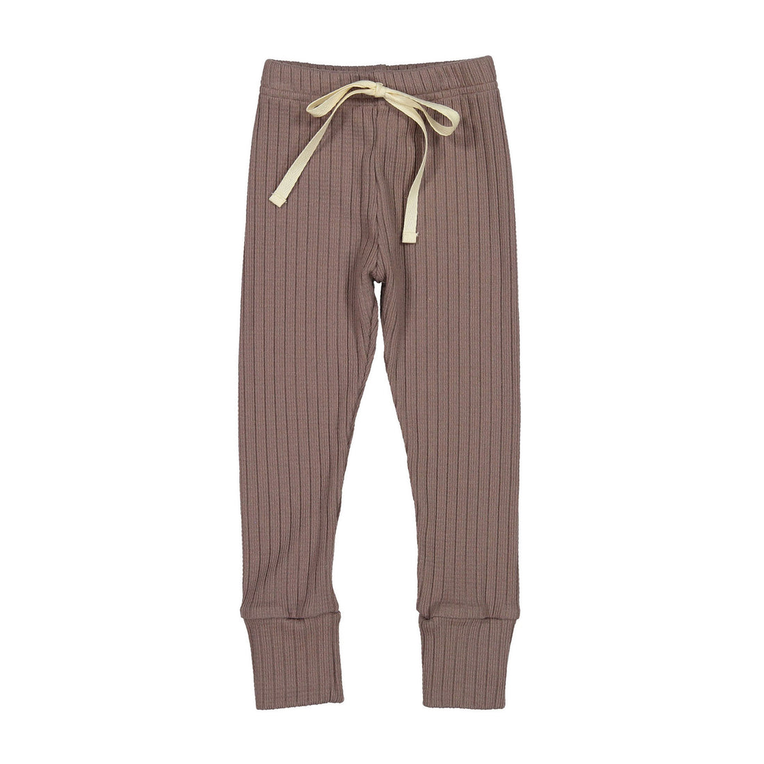 NUNUBIEL Brown Ribbed Knit Leggings