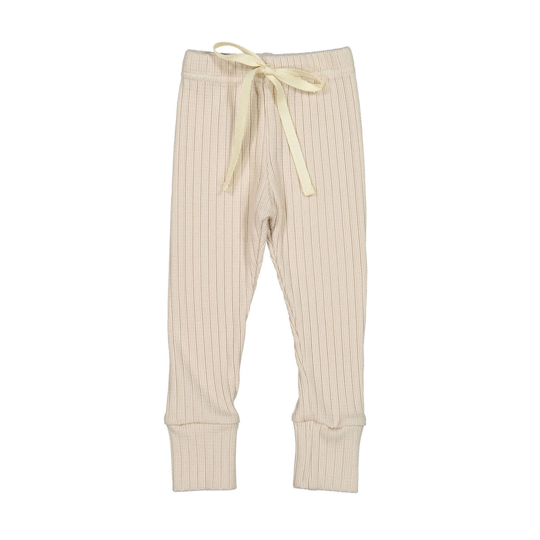 NUNUBIEL Beige Ribbed Knit Leggings