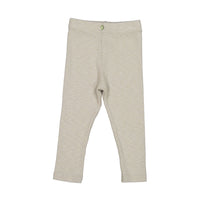NUNUBIEL Beige Rib Button Leggings