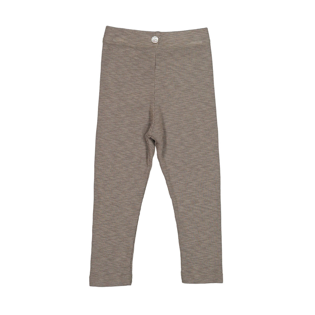 NUNUBIEL Brown Rib Button Leggings