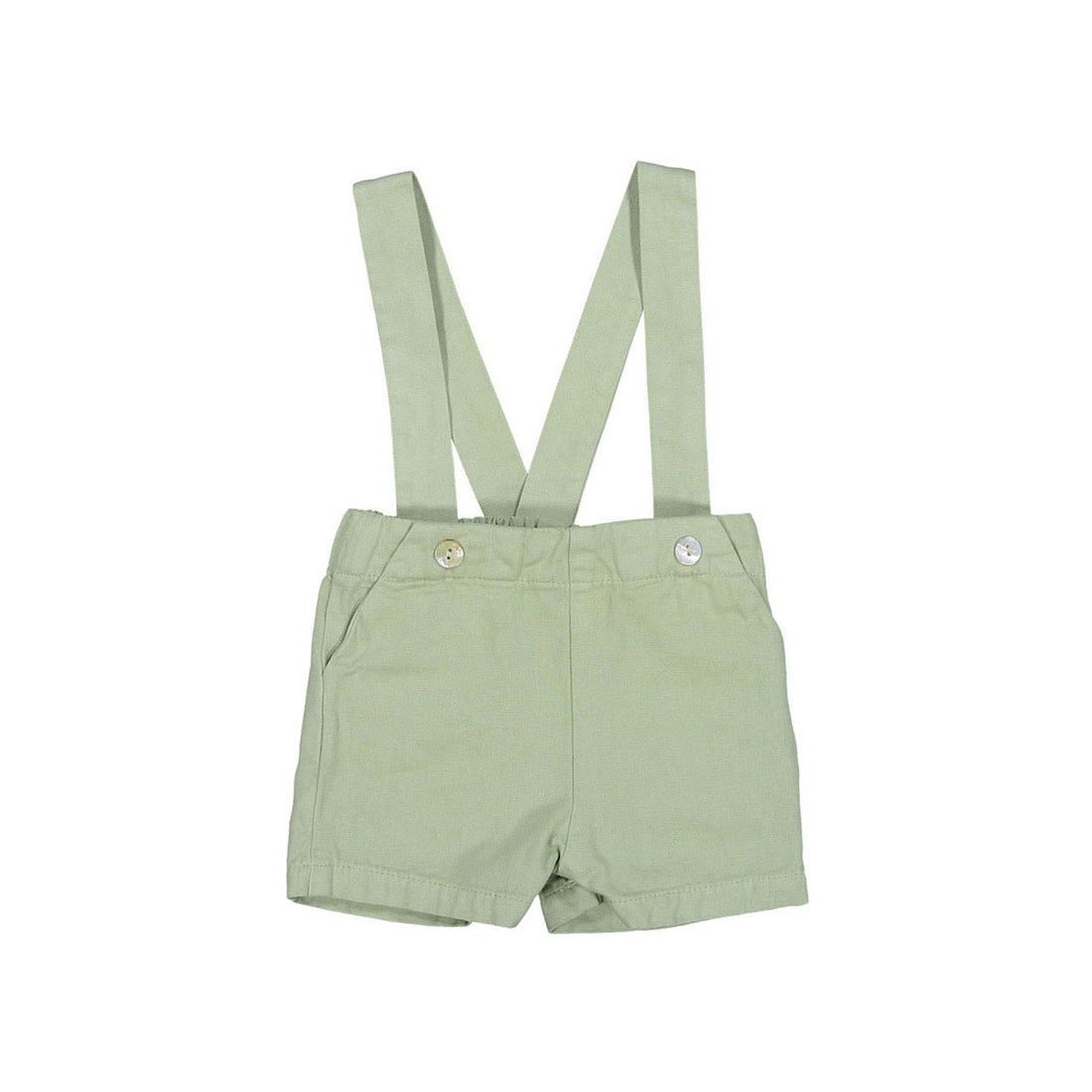 Laranjinha Olive Green Baby Overalls