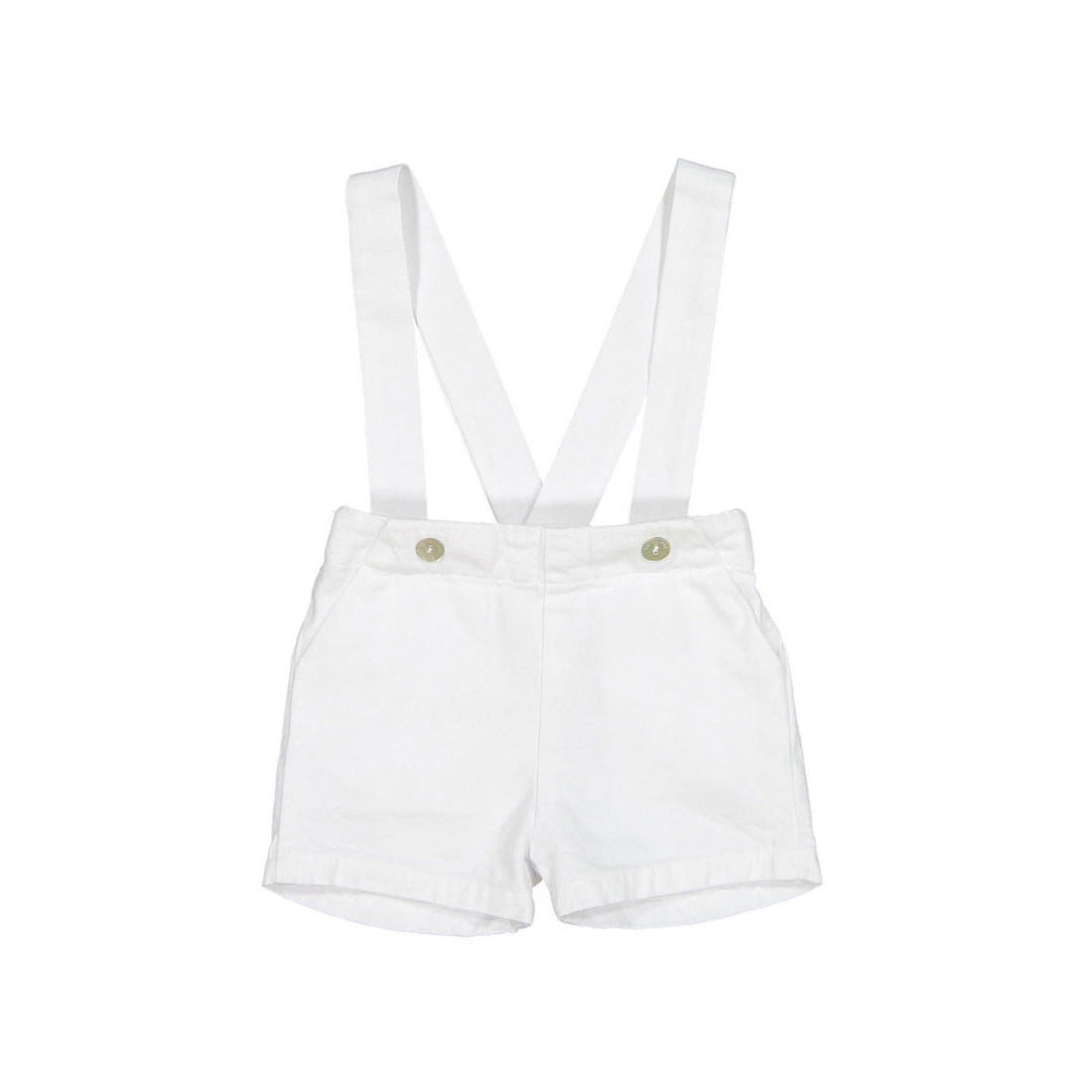 Laranjinha White Baby Overalls