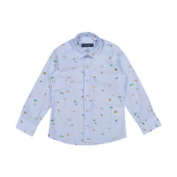 Manuelle Frank Blue Fish Shirt