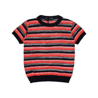 Manuelle Frank Red/Blue/White Striped Knit Top