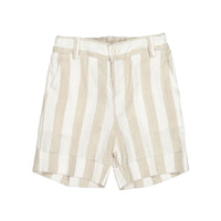 Manuelle Frank Beige Striped Shorts