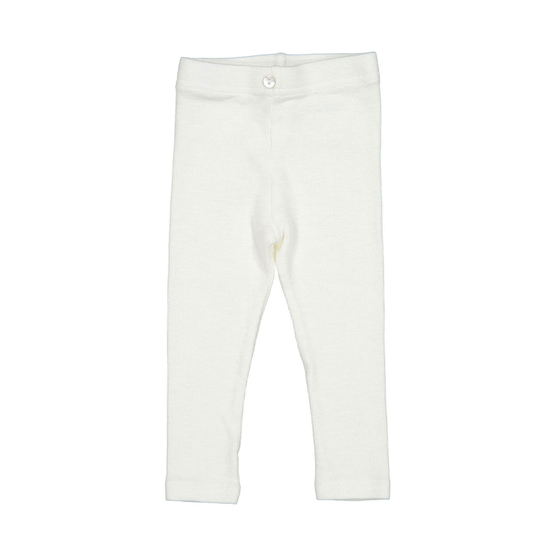 NUNUBIEL Ivory Rib Button Leggings