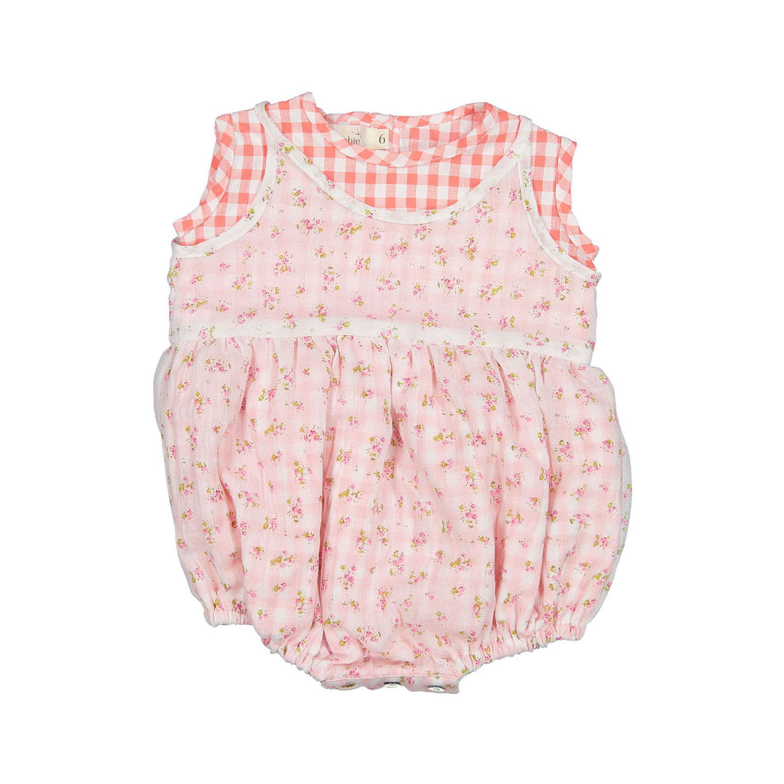 Cosmosophie Coral Vichy Ofelia Romper