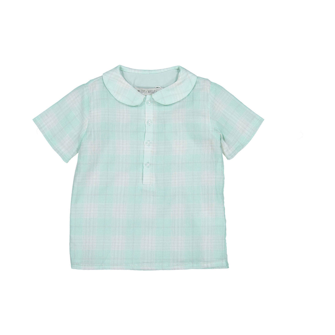 Boys and Arrows Teal Plaid Shirt