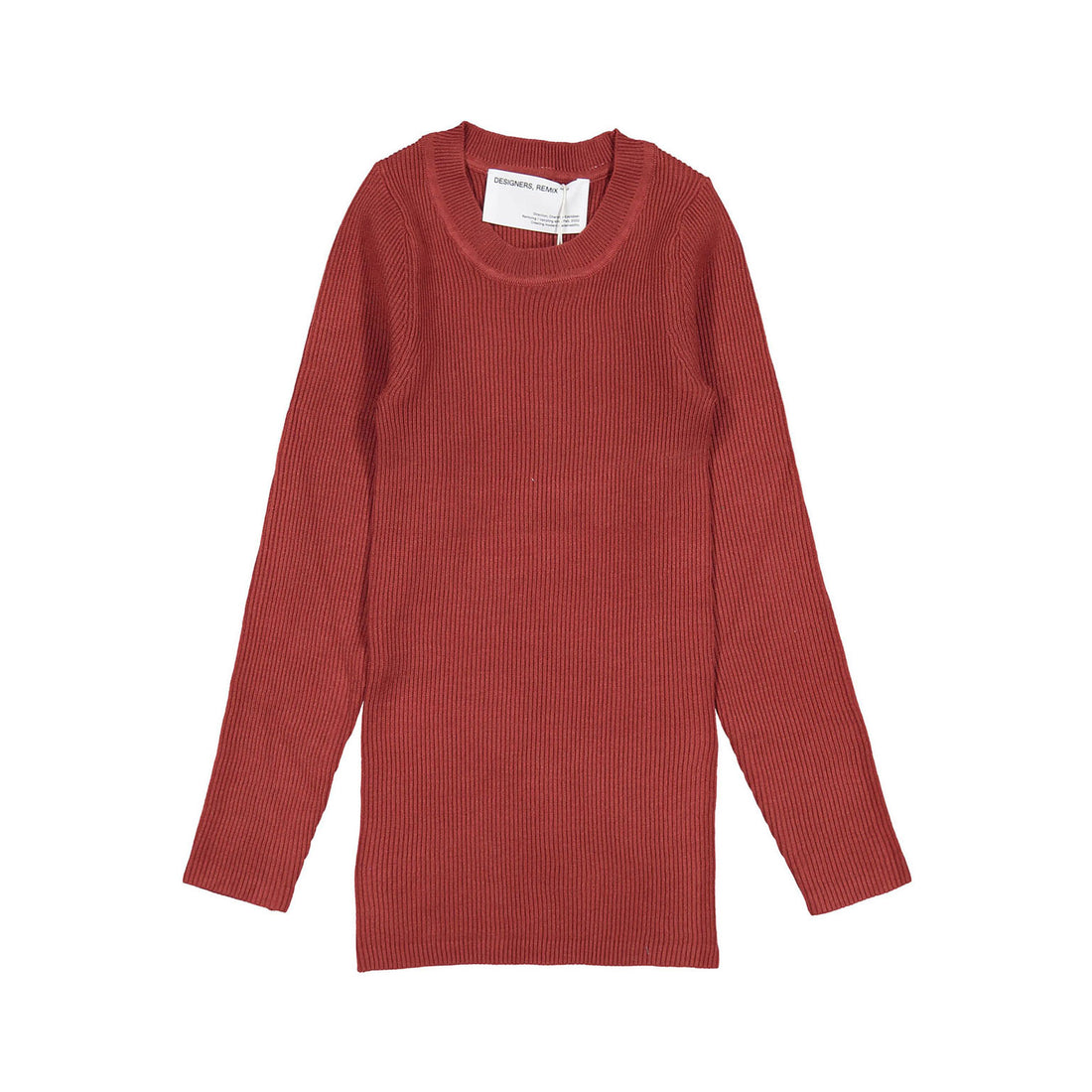 Designers Remix Red Long Slim Knit Mandy Sweater