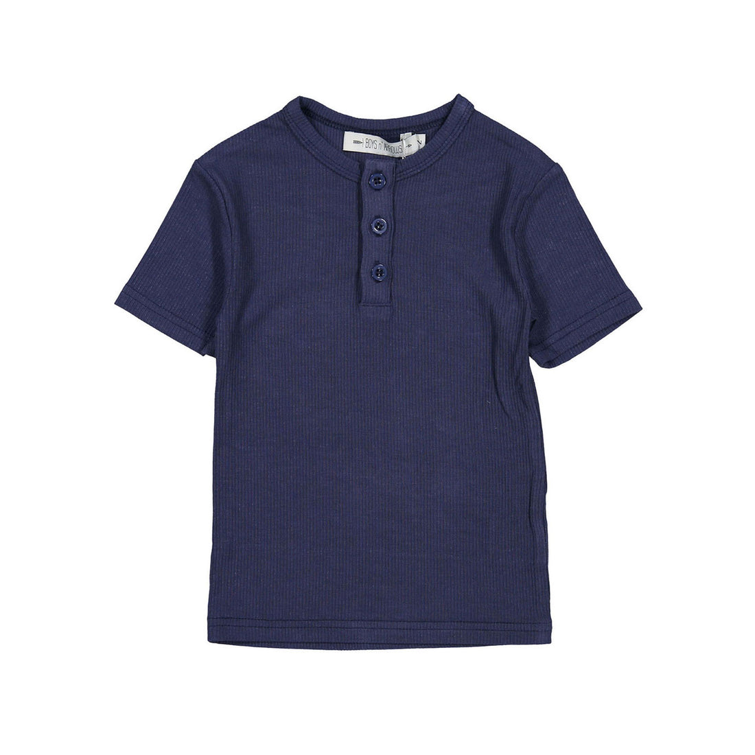 Boys and Arrows Dark Blue Ribbed Henley Tee