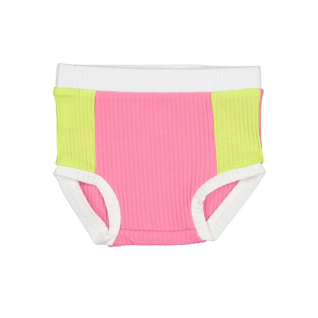 Smalls Neon Pink Colorblock Baby Tank Set