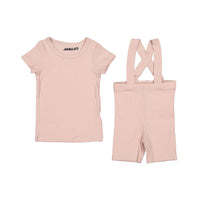 Smalls Pink Short Suspender Set