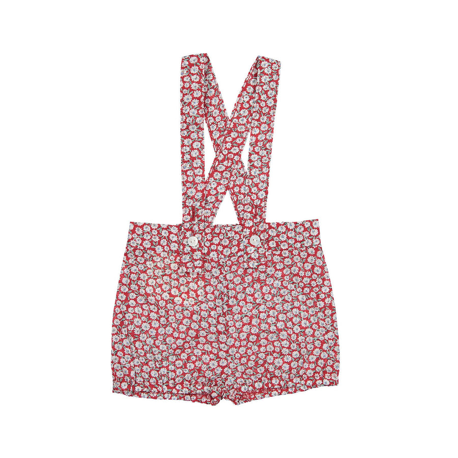 Oivia Red Floral Suspender Bloomers