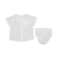 Olivia White Dot Set