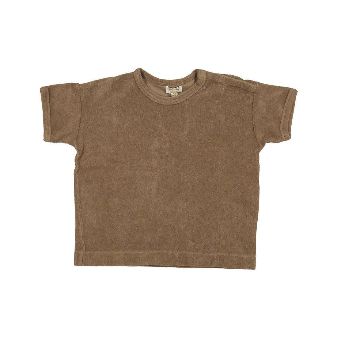 The Simple Folk  The Terry Boxy Tee- Walnut