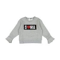 Sonia Rykiel Grey Lovely Reversible Sequin Sweatshirt