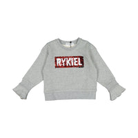 Sonia Rykiel Grey Lovely Reversible Sequin Sweatshirt