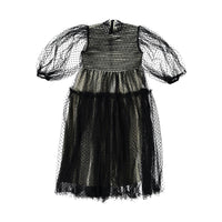 Petite Amalie Black/Cream Dotty Tulle Dress