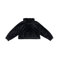 Designers Remix Black Frances Cropped Hoodie