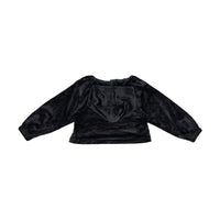 Designers Remix Black Frances Cropped Hoodie