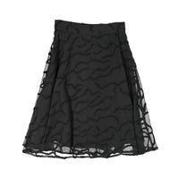 A4 Black Swirled Silky Skirt