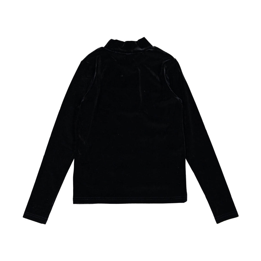 A4 Black Velvet Beaded Top