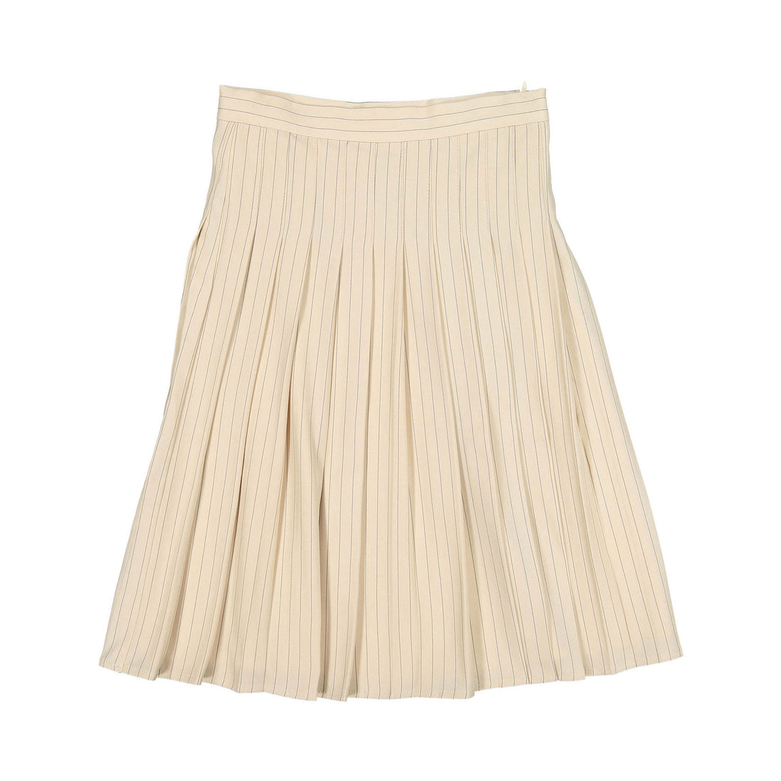 Ava and Lu Cream Pin Stripe Pleated Skirt