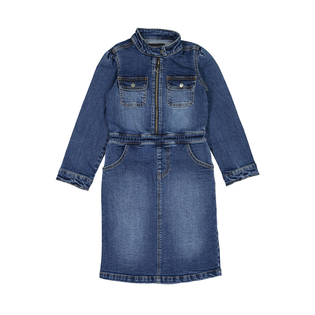 Its In My Jeans Blue Wash Front Zip Robin Denim Dress
