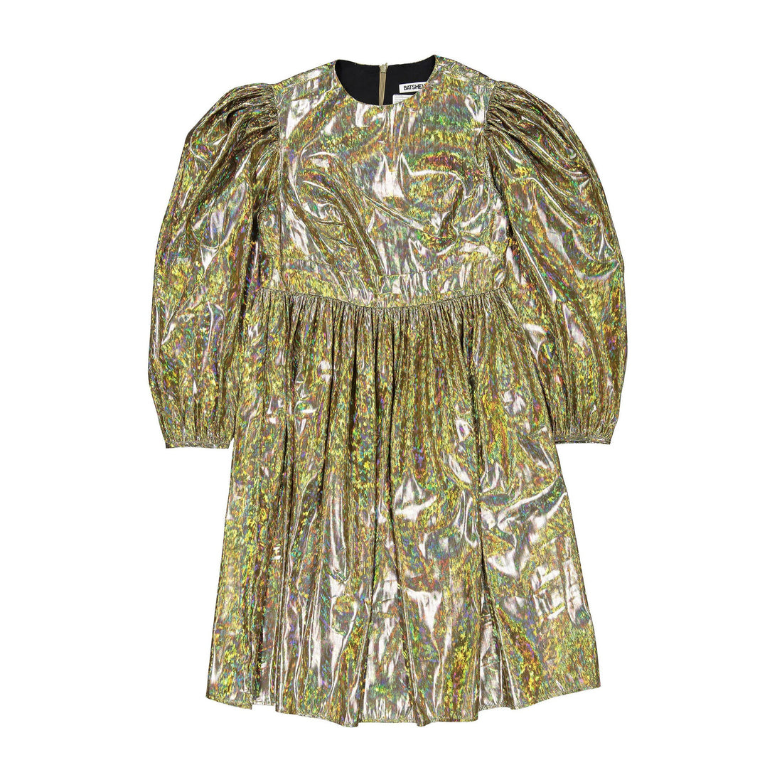 Batsheva Gold Holographic Lame Fraser Dress Ladida Batsheva Gold Holographic Lame Fraser Dress Ladida