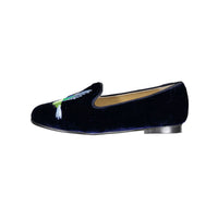 Ladida Navy Colibri Velvet Loafers