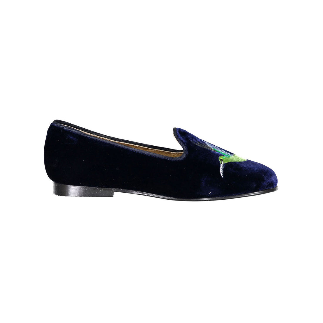 Ladida Navy Colibri Velvet Loafers