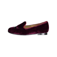 Ladida Burgundy Ladida Bird Velvet Loafers