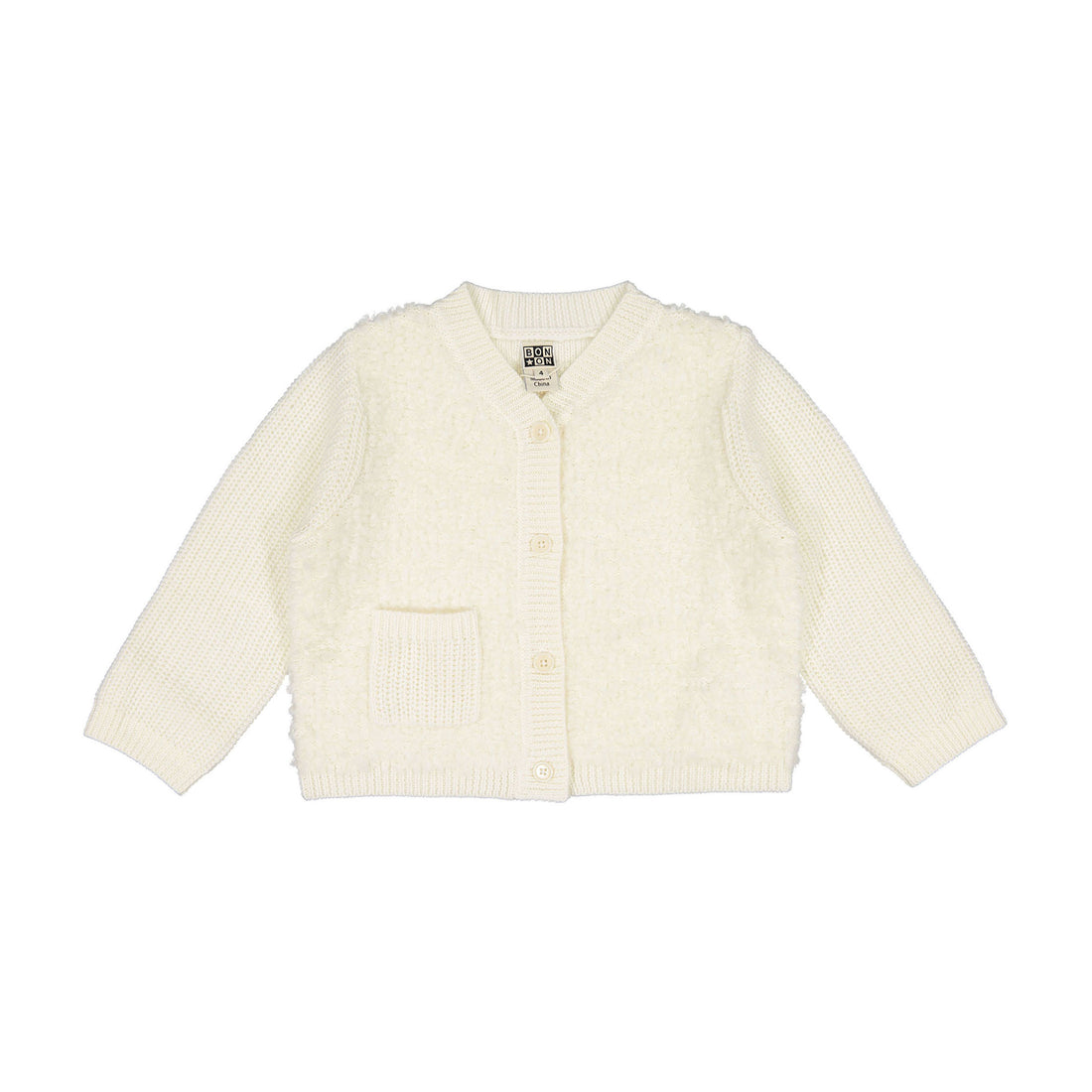 Bonton Oat Knit Pocket Cardigan