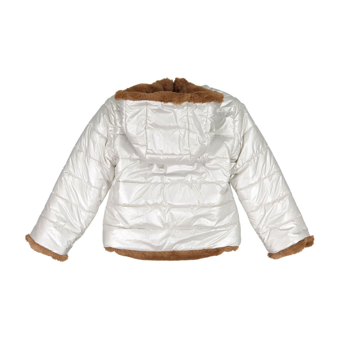 Bonton Silver Fur Lined Puffer