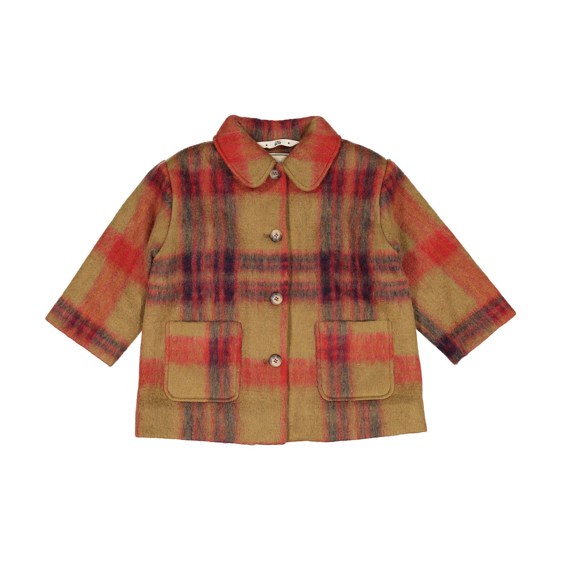 Bonton Caramel Plaid Coat