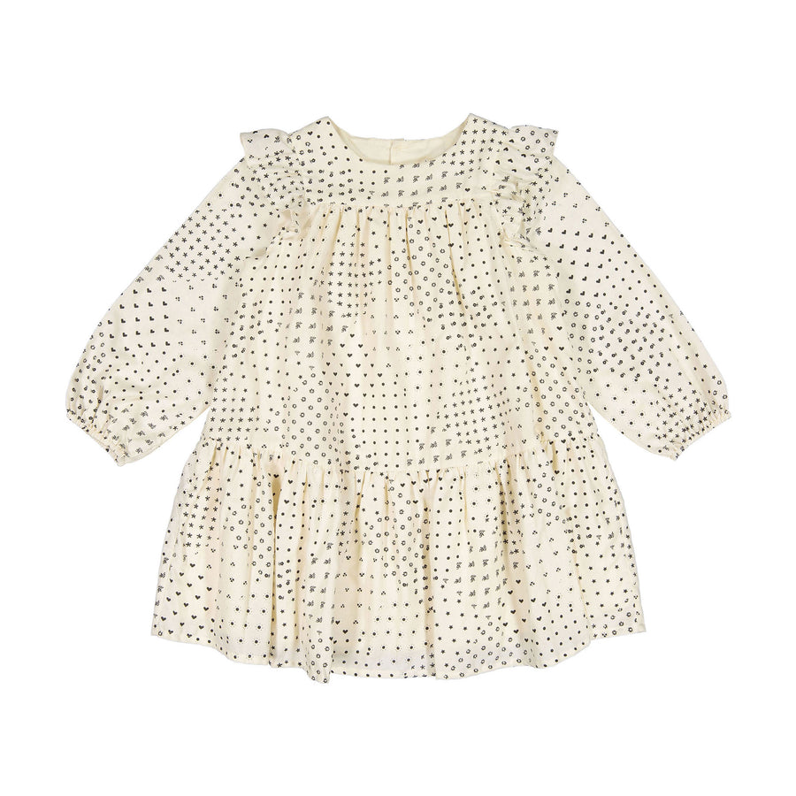 Bonton Ecru Patchwork Delia Dress