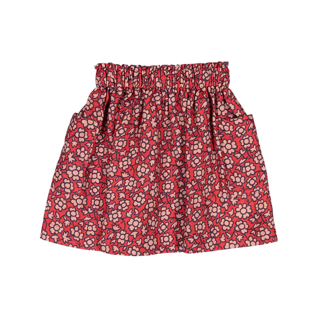 Bonton Red Floral Skirt