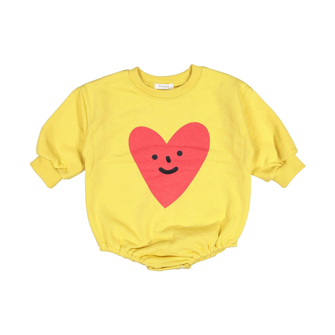 BLACK BEAN Yellow Heart Bebe Bodysuit