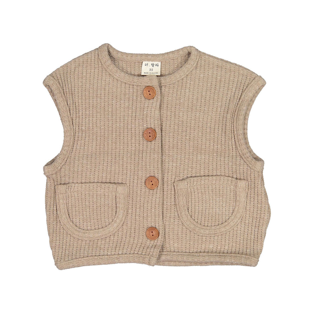 LALA Beige Waffle Vest