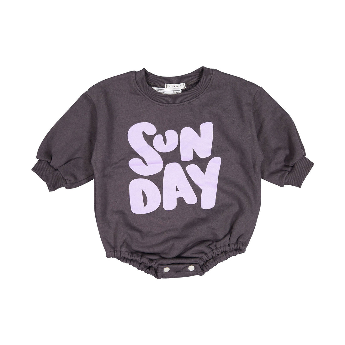BLACK BEAN Charcoal Sunday Bebe Bodysuit