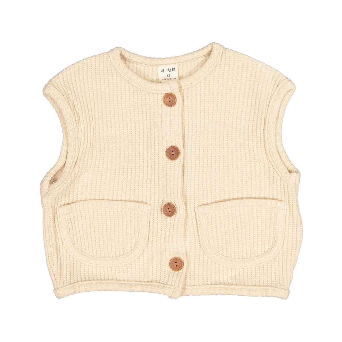 LALA Cream Waffle Vest