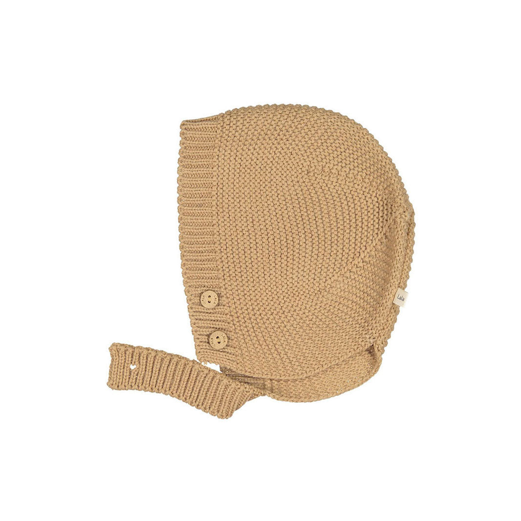 LALA Beige Knitting Bonnet