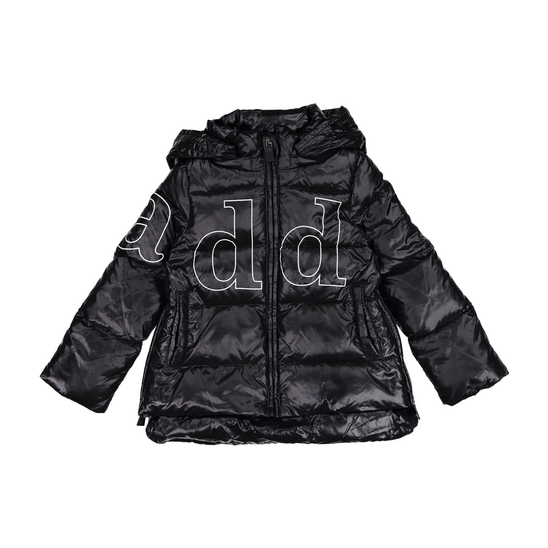 ADD Black Logo Girls Puffer Coat