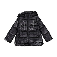 ADD Black Logo Girls Puffer Coat