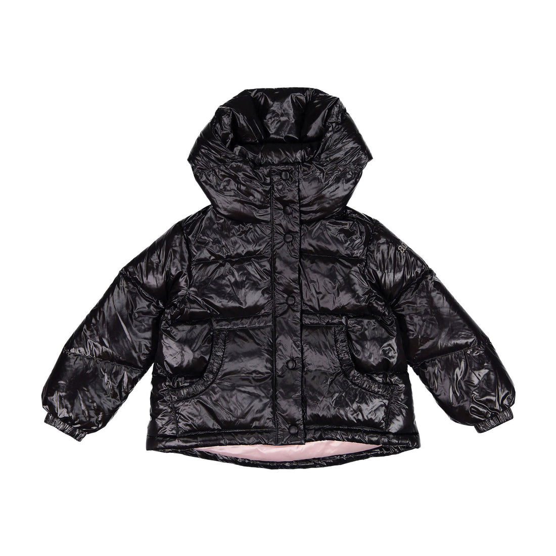ADD Black Shiny Basic Puffer Coat