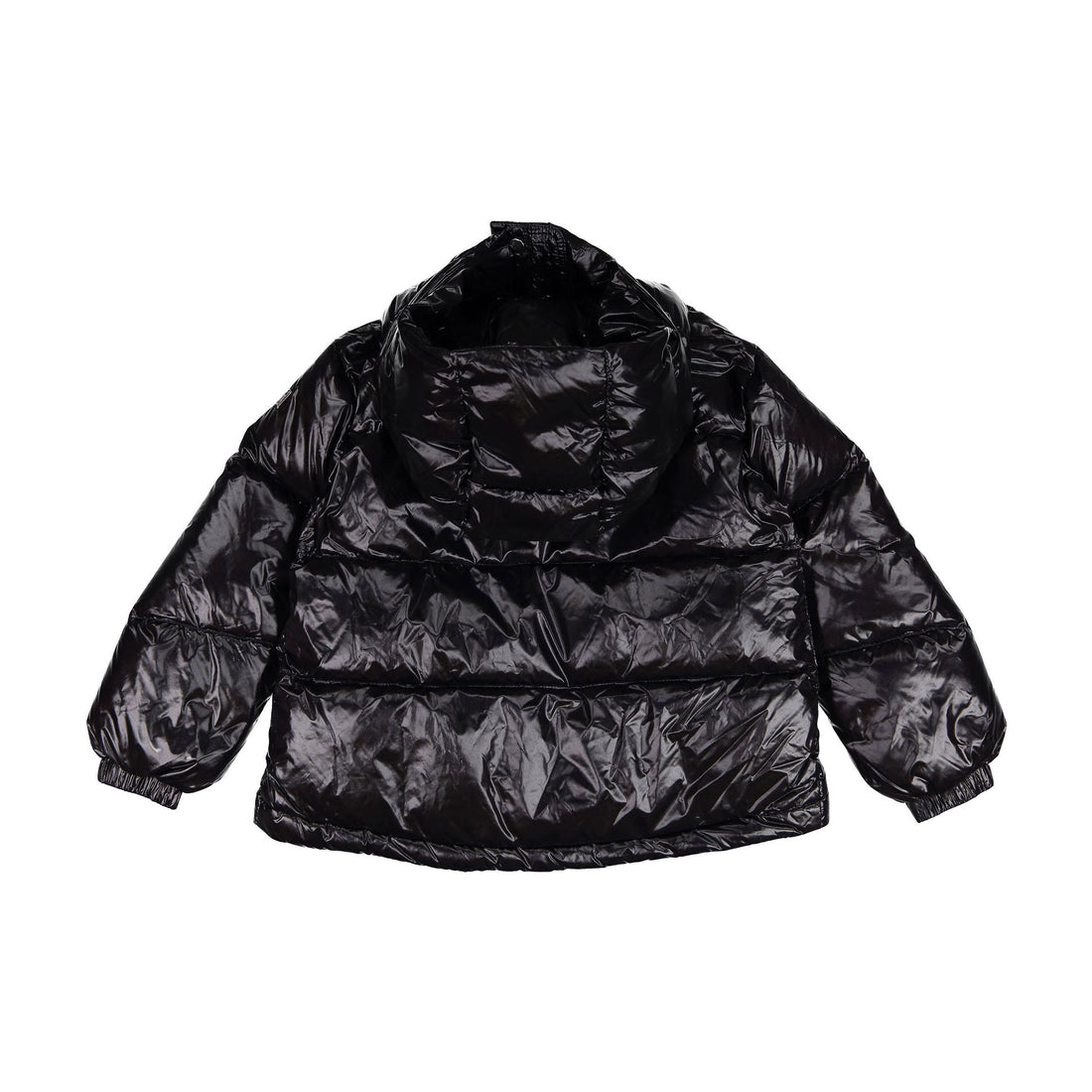 ADD Black Shiny Basic Puffer Coat