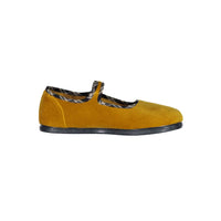 Bonton Yellow Velvet Jane Mary Janes