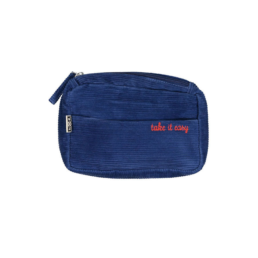 Bonton Groom Blue Embroidered Pouch